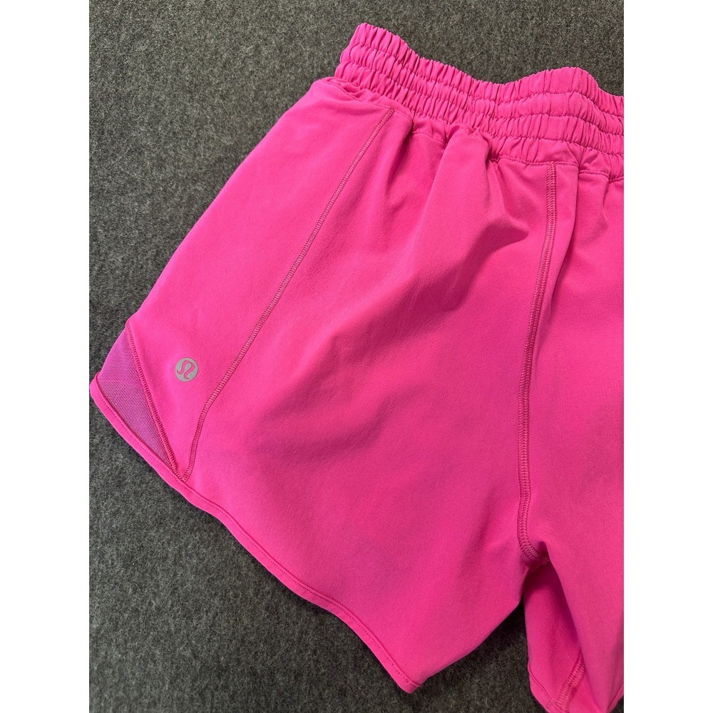 Lululemon 2023 Hotty Hot High-Rise Lined Shorts 4" Size 4 Lip Gloss Hot Pink - Picture 13 of 16